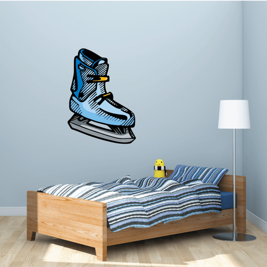 Image of Ice Skating Wall Decal - Vinyl Sticker - Car Sticker - Die Cut Sticker - CDScolor0069