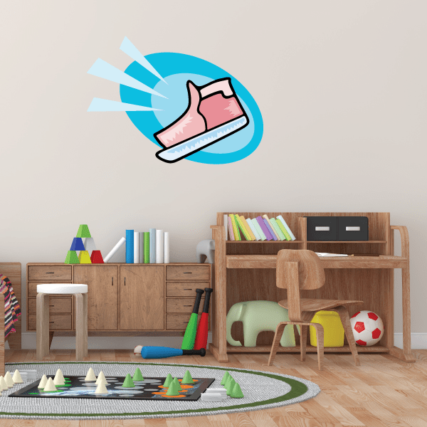 Image of Ice Skating Wall Decal - Vinyl Sticker - Car Sticker - Die Cut Sticker - CDScolor0074