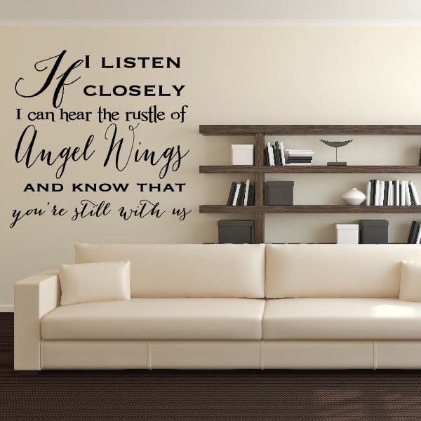 Image of If I Listen Closely I Can Hear The Rustle Of Angel Wings Decal