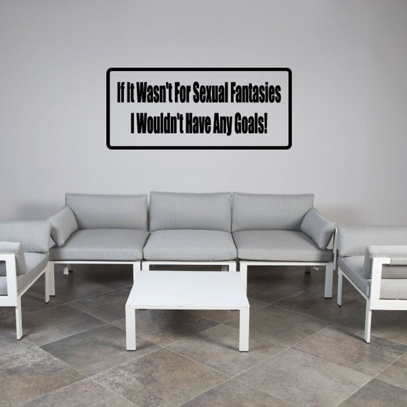 Rectangular wall decal with black border and quote text on a light background