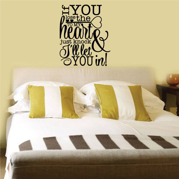 Image of If You Lose The Key To My Heart Just Knock Wall Decal