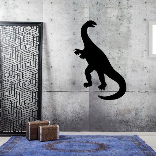 Iguanadon lizard wall decal, black silhouette
