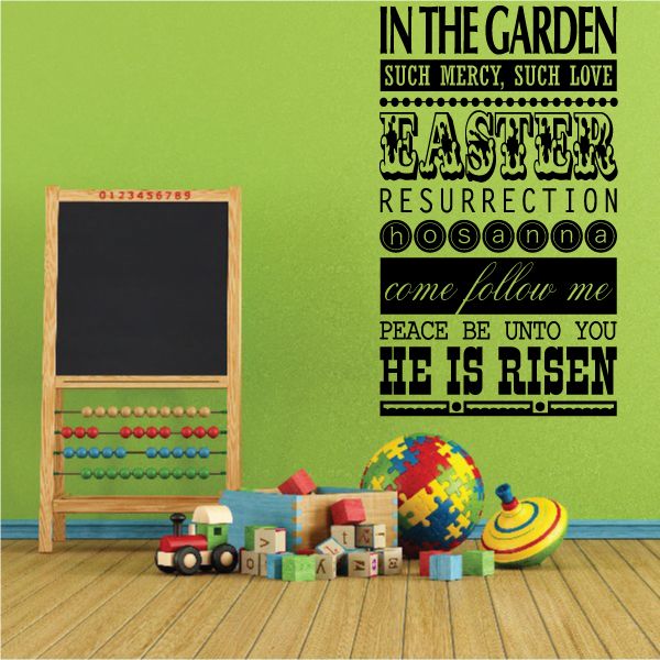 Image of In The Garden Such Mercy Such Love Easter Decal