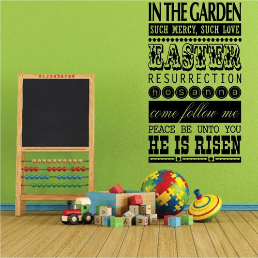 Image of In The Garden Such Mercy Such Love Easter Decal