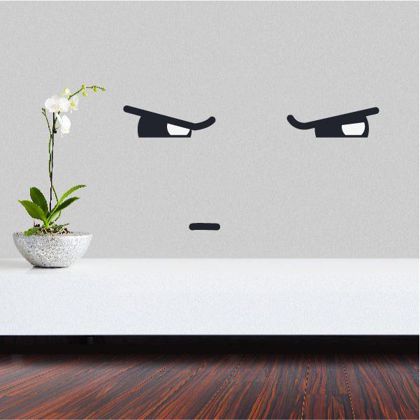 Image of Intense Face Expression Wall Decal - Vinyl Decal - Car Decal - Idcolor045