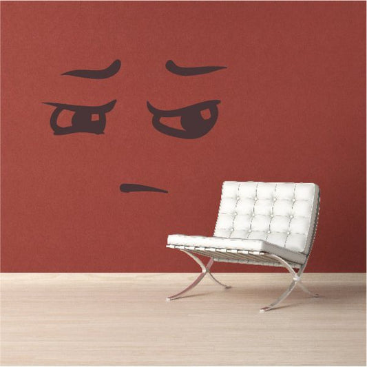 Image of Intense Face Expression Wall Decal - Vinyl Decal - Car Decal - Idcolor095