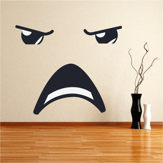Image of Intimidating Face Expression Wall Decal - Vinyl Decal - Car Decal - Idcolor043