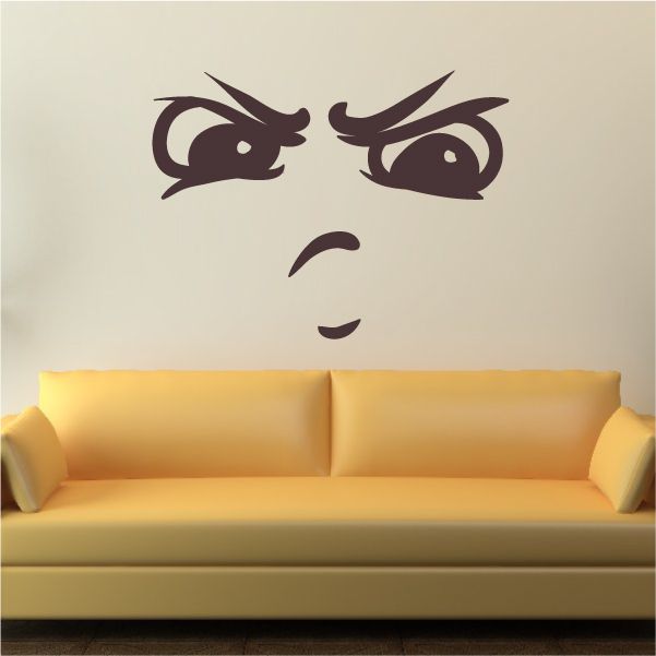 Image of Intimidating Face Expression Wall Decal - Vinyl Decal - Car Decal - Idcolor093