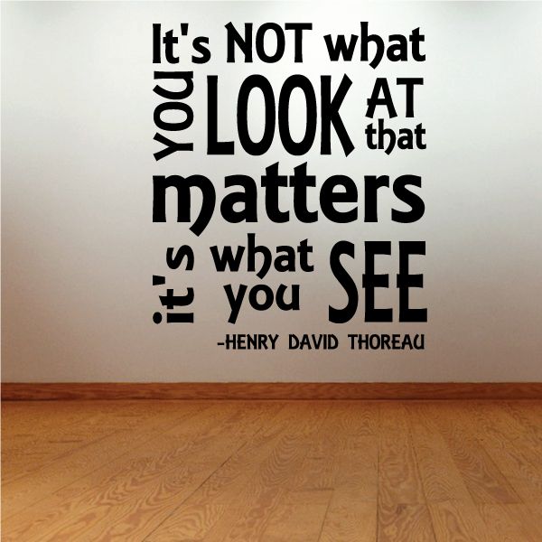 Motivational quote wall decal, black lettering on light background