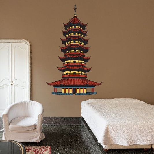 Image of Japanese Building Wall Decal - Vinyl Car Sticker - Uscolor001