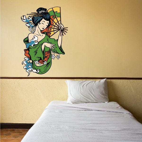 Image of Japanese Geisha Wall Decal - Vinyl Car Sticker - Uscolor005