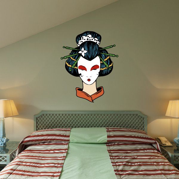 Image of Japanese Geisha Wall Decal - Vinyl Car Sticker - Uscolor006