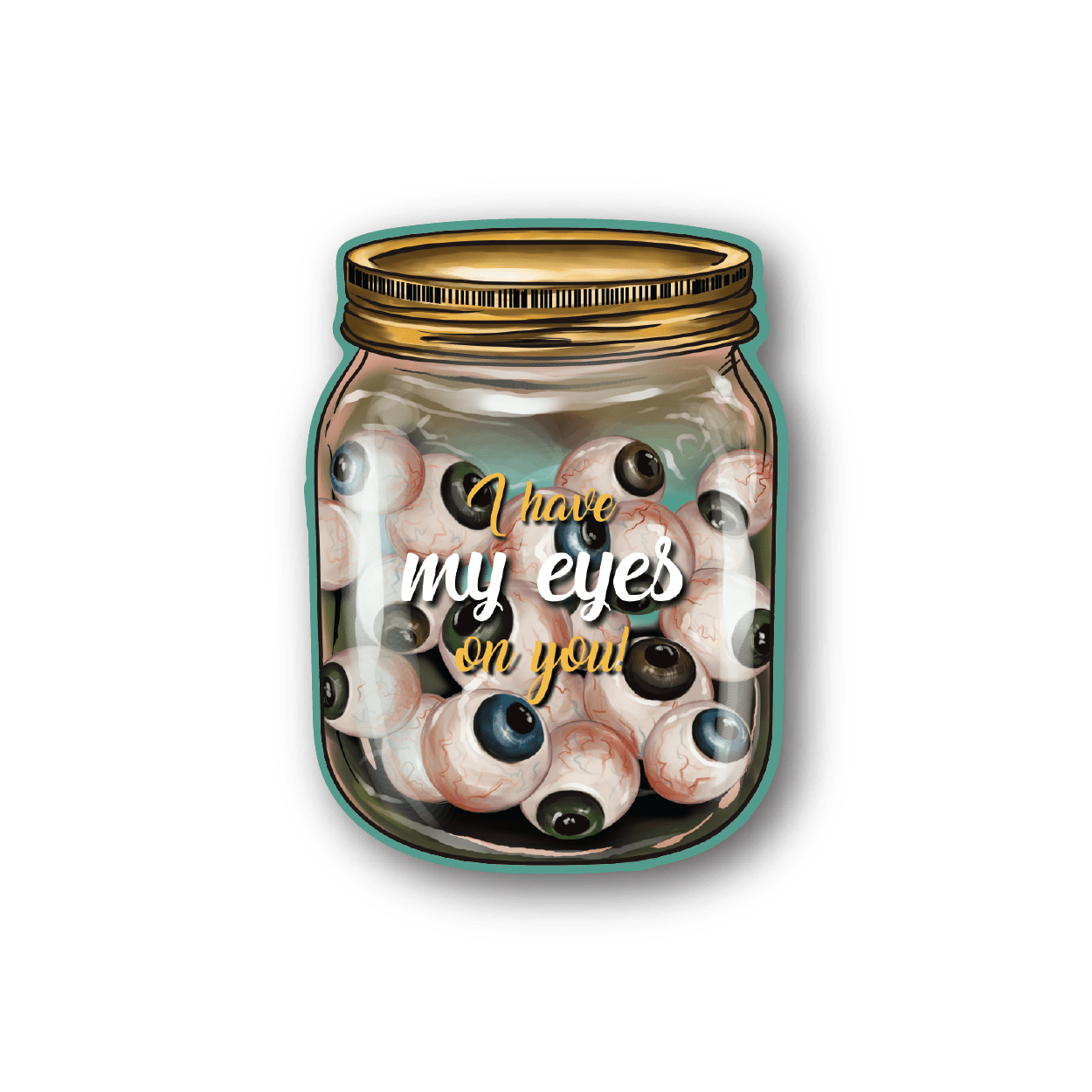 Image of Jar of Eyes Sticker