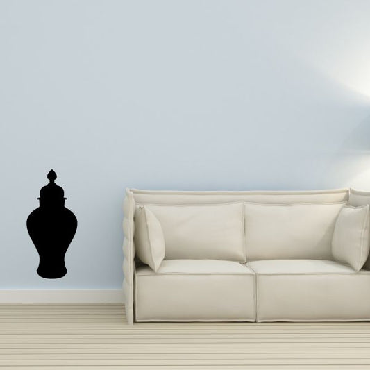 Jewish urn Hanukkah decal with black urn silhouette