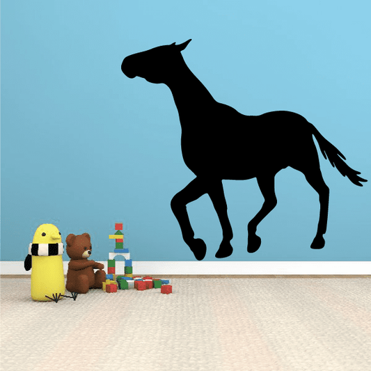 Black horse silhouette wall decal