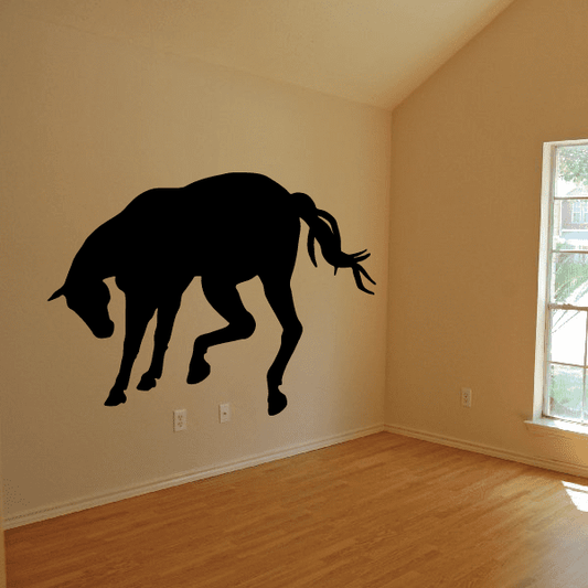 Kicking Horse elephant silhouette decal, black