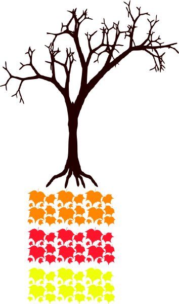 Large Tree with Multiple colored Leaves kit - Vinyl Wall Decals