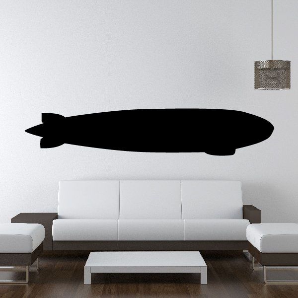 Large zeppelin decal with a black long airship silhouette
