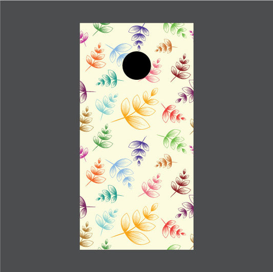 Image of Leaves Cornhole Board Wraps