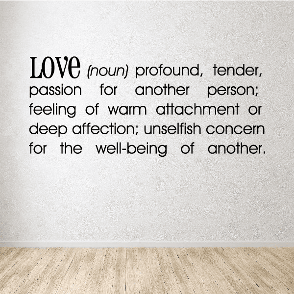 Image of Love Definition Wall Decal