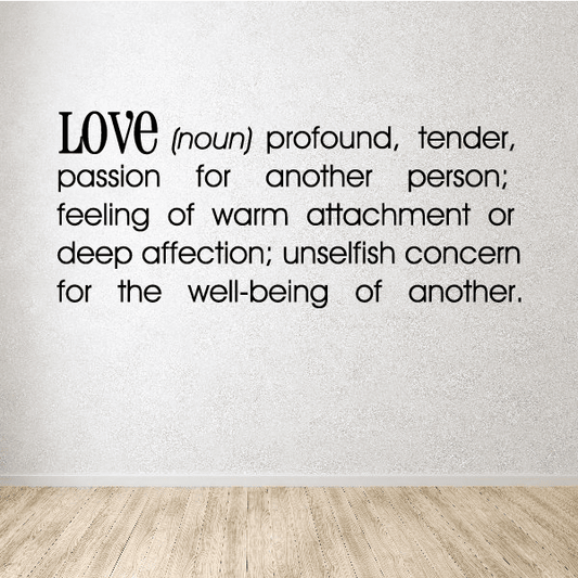 Image of Love Definition Wall Decal