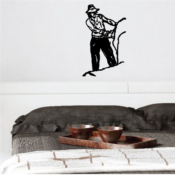 Image of Male using Chainsaw Decal