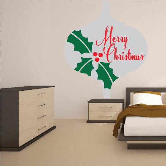 Image of Merry Christmas Ornament Wall Decal - Vinyl Decal - Car Decal - Vdcolor018