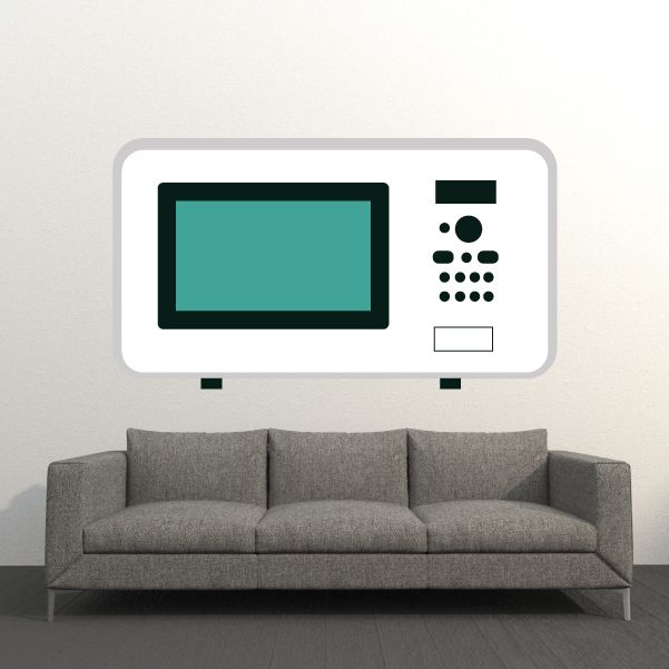 Image of Microwave Wall Decal - Vinyl Decal - Car Decal - Idcolor012