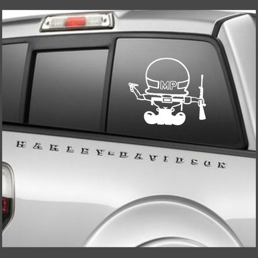 Image of Military Police Cartoon Decal