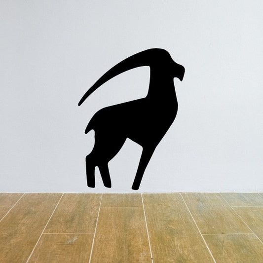 Black goat pride decal with abstract silhouette