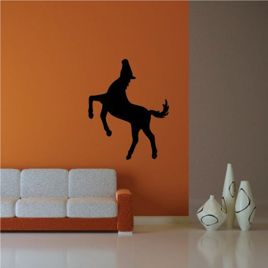 Minimal standing horse wall decal, black silhouette