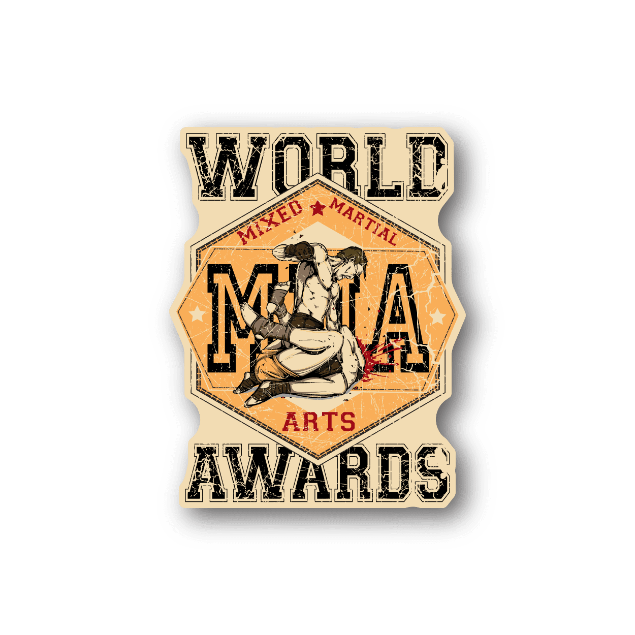 Image of Mixed Martial Arts MMA World Award Sticker