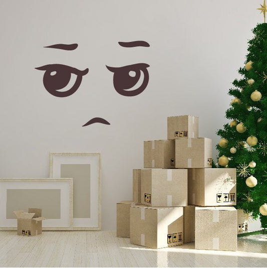 Image of Model Face Expression Wall Decal - Vinyl Decal - Car Decal - Idcolor099