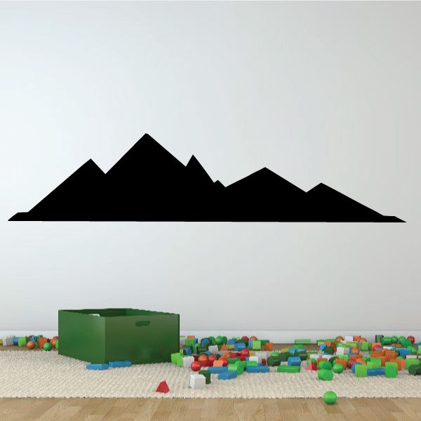 Black mountain wall decal vinyl silhouette