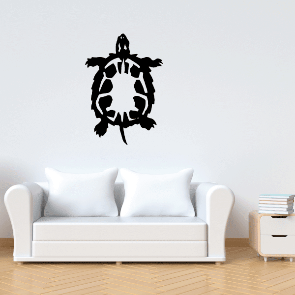 Black mud turtle decal sticker