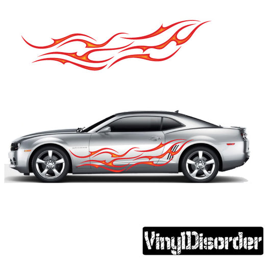 Image of Multi Colored Flame Decals