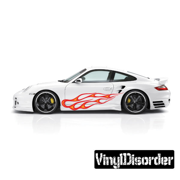 Image of Multi Colored Flame Decals