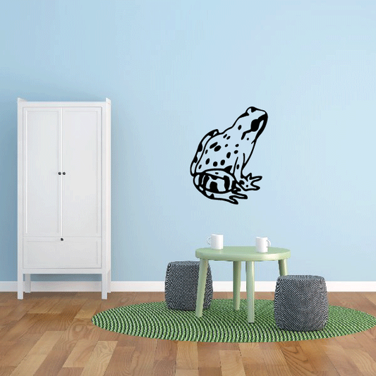 Northern Leopard Frog wall decal with black-and-white spotted design