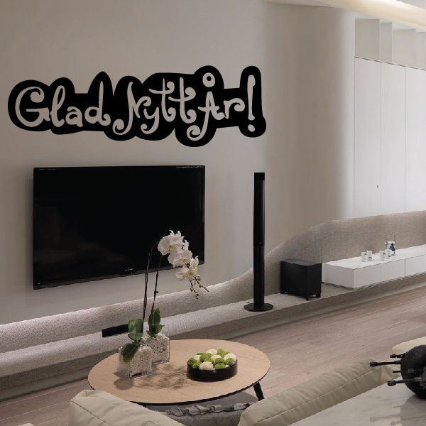 Image of Norwegian nytt år Happy New Year decal Glad