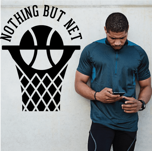 Image of Nothing But Net Quote Wall Decal - Vinyl Decal - Car Decal - Vd006