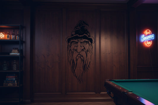 Image of Old Bearded Wizard Head Decal