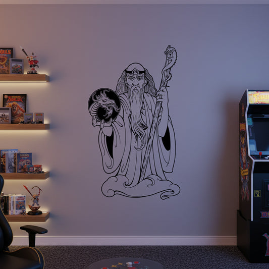 Image of Old Dragon Wizard Decal