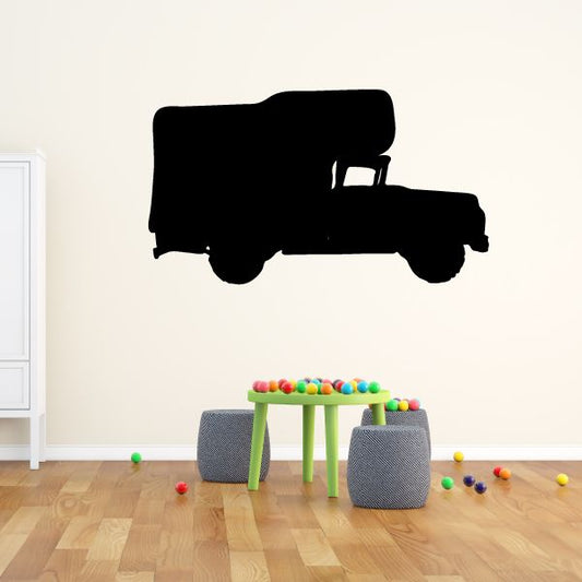 Black old farm truck wall decal silhouette