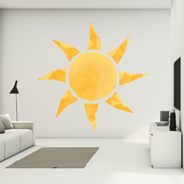 Image of Oragami Beach Sun Wall Decal - Vinyl Decal - Car Decal - Idcolor001
