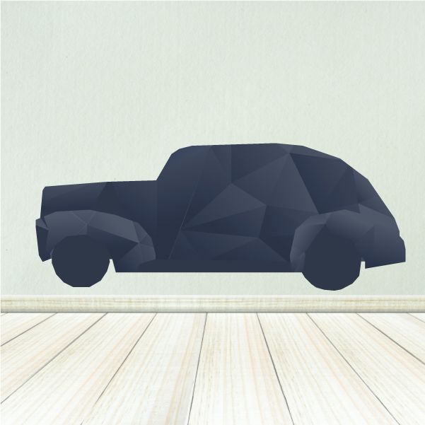 Image of Oragami Car Wall Decal - Vinyl Sticker - Car Sticker - IDCOLOR006