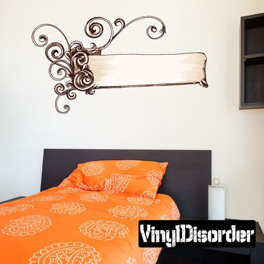 Image of Wispy Curls Scroll Decal
