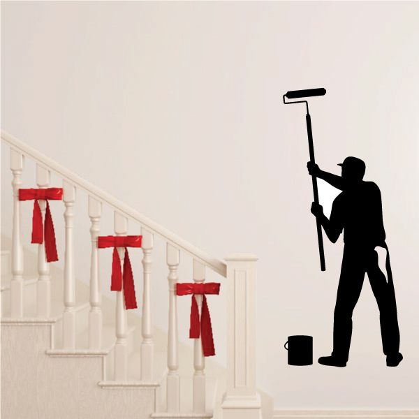 Image of Painter with Roller Brush Decal