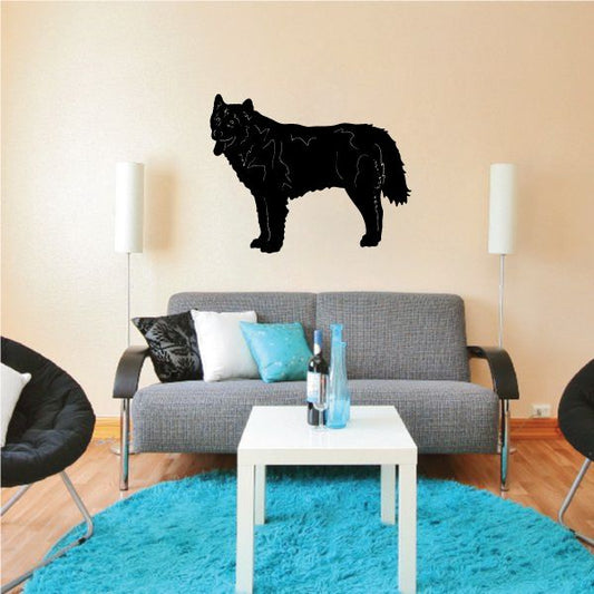 Image of Panting Alaskan Malamute Decal
