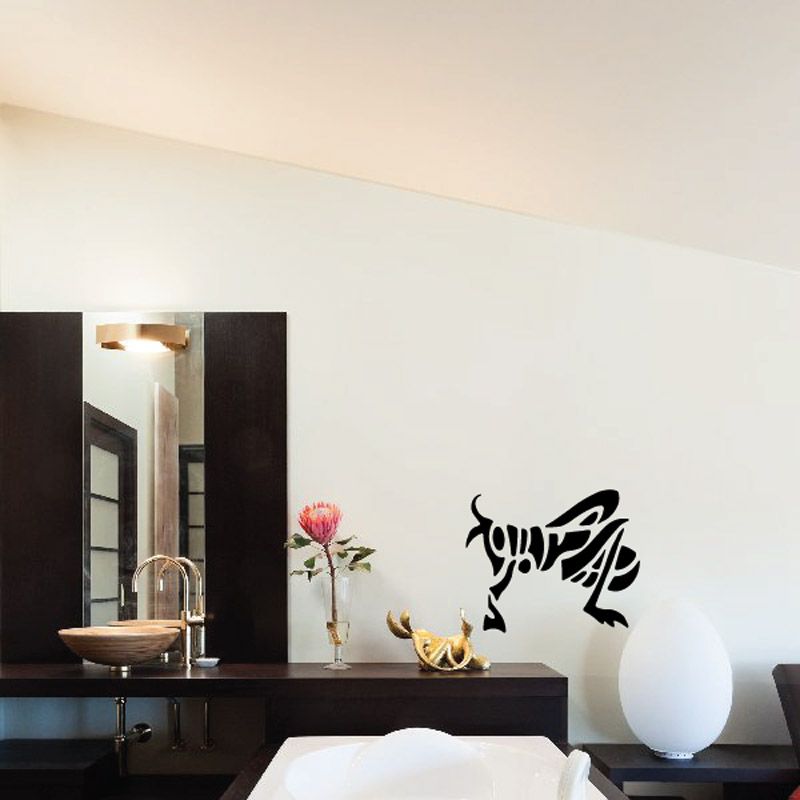 Black cricket player wall decal with bat and ball silhouette