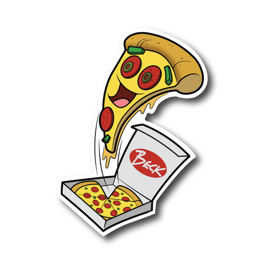 Peppy Happy Pizza Vinyl Sticker